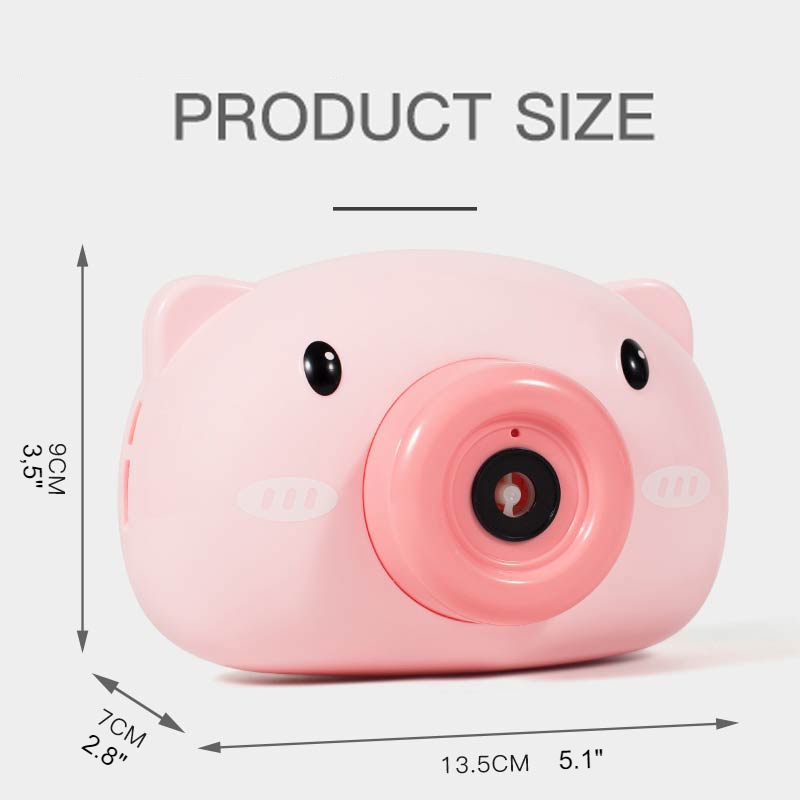 Automatic Funny Cute Cartoon Pig Animal Soap Children Bubble Maker Camera Bath Wrap Machine Toys Bubble Gifts for Kids and Girls